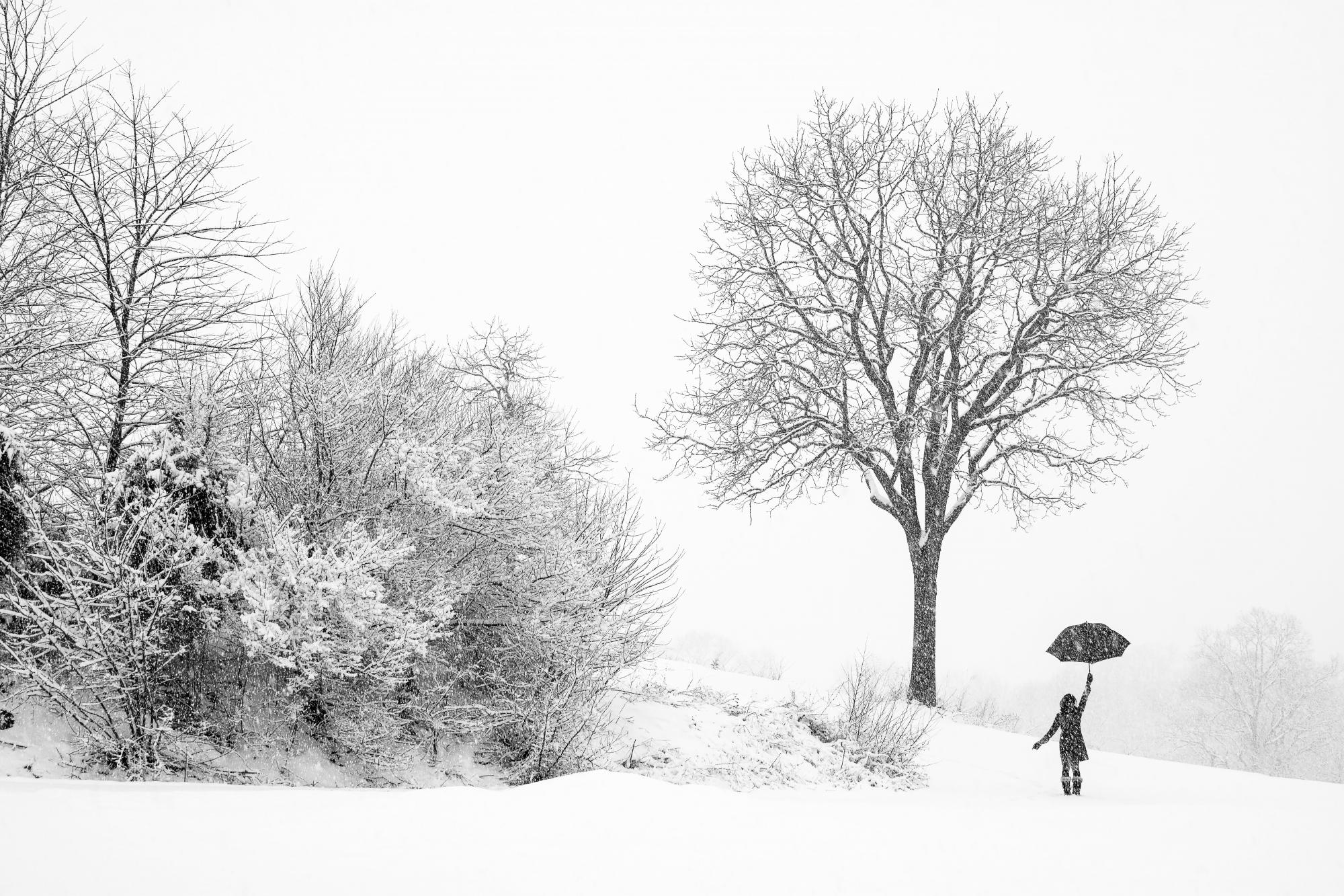 walking in snow